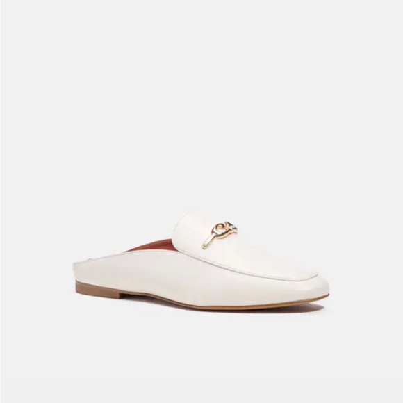 Coach Cream Mules with Gold Accent - Picture 3 of 8